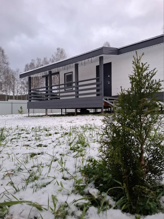 Дом в лесу с большой террасой