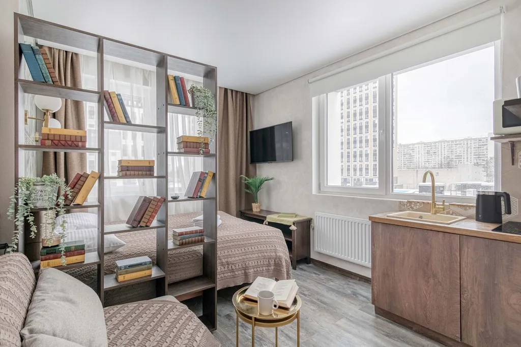 Квартира Тёплые и домашние апартаменты Library — Москва