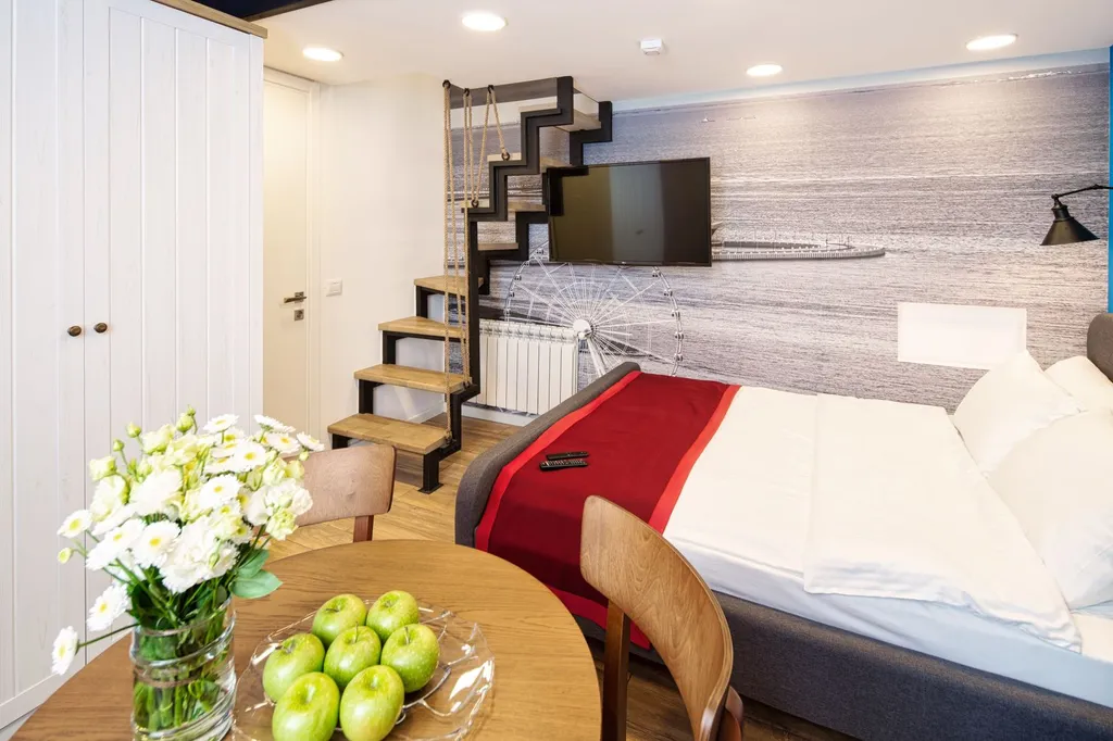 Апартаменты на 4 гостей с внутренним двориком