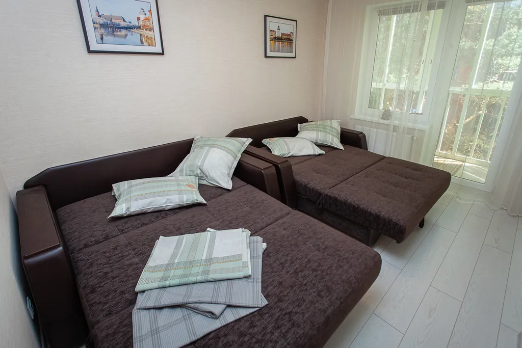 Студия с видом на сосновый лес