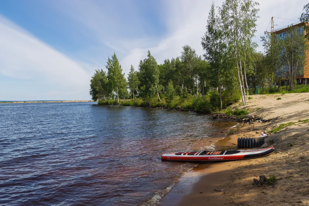 Стильная Amber Studio с видом на озеро