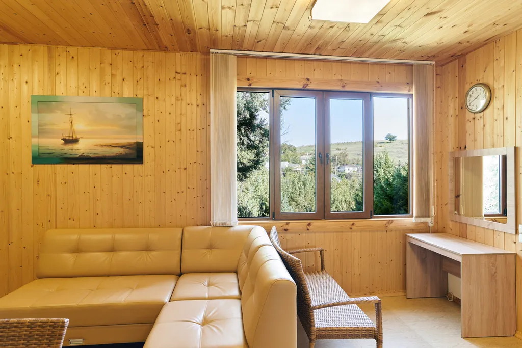 Коттедж Деревянный дом с личным бассейном в усадьбе Можжевеловый дворик — Айвовое