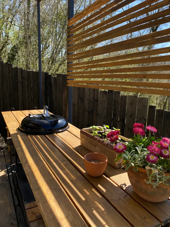 Дом на краю леса с видом на горы