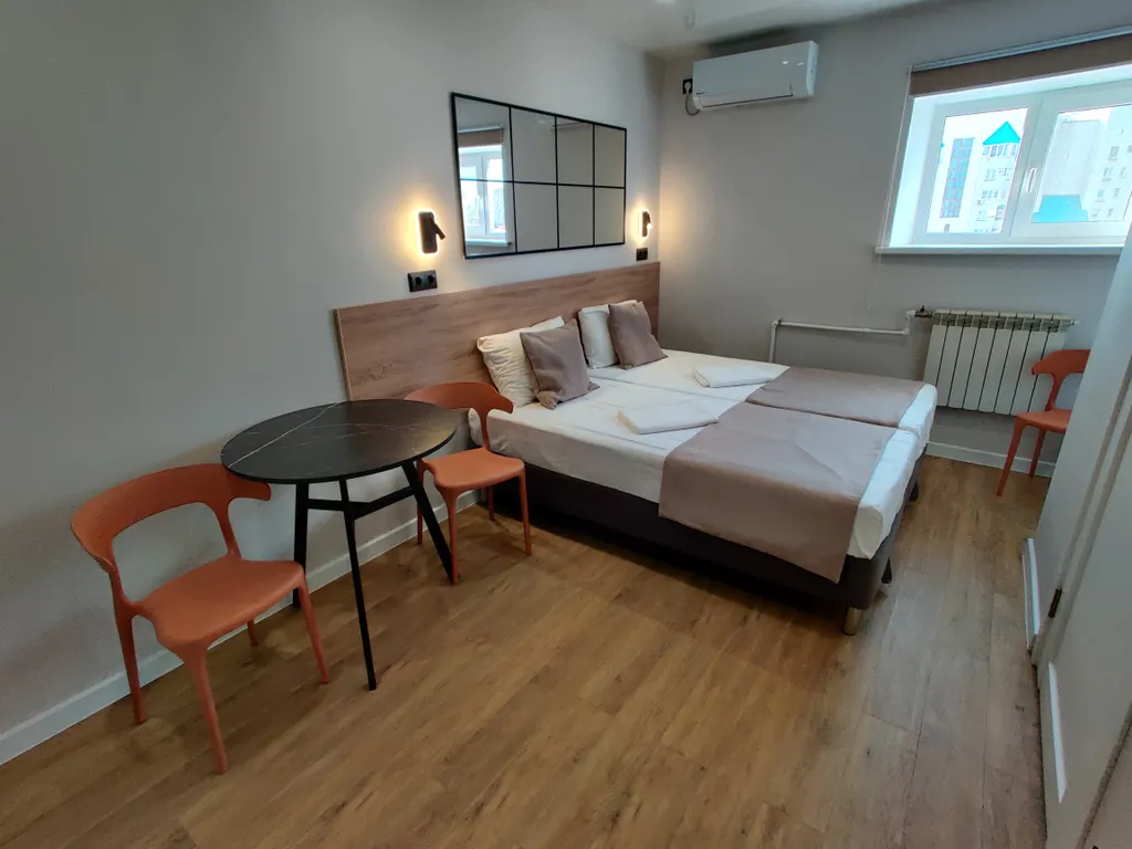 Стильные двухместные апартаменты с кухней и санузлом