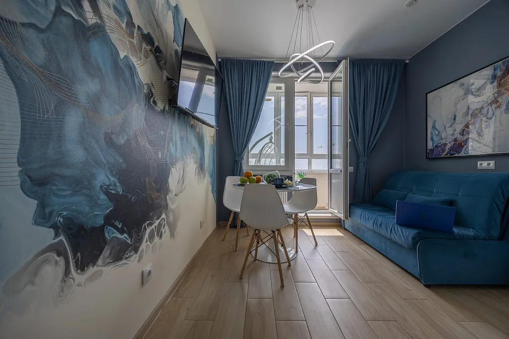 Видовая 1-комнатная квартира в ЖК Цветы