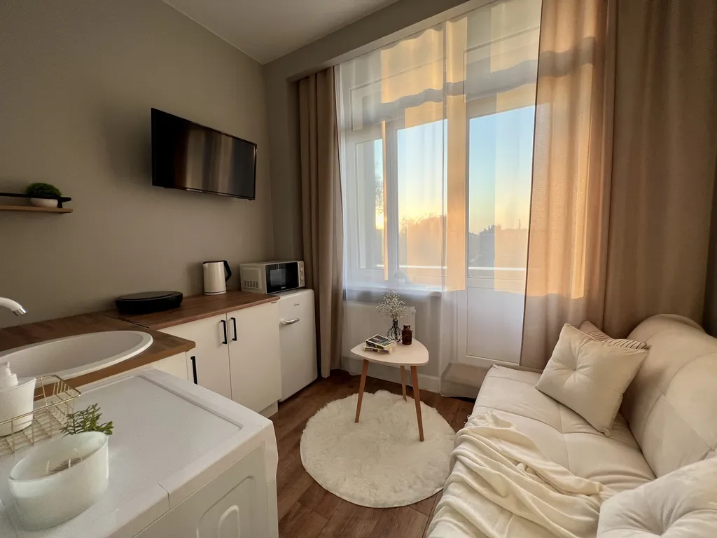 Светлые апартаменты для двоих рядом с Шереметьево