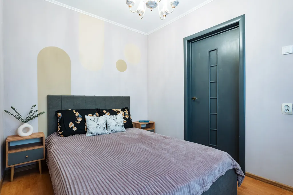 Квартира с четырьмя раздельными спальными местами.