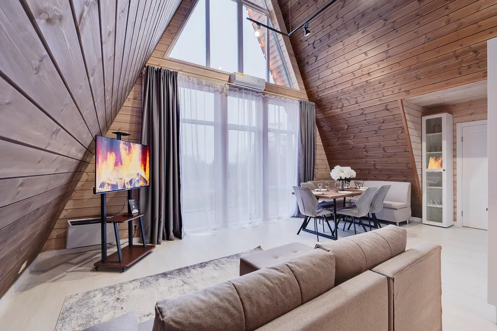 Уютный дом с баней, купелью и видом на лес