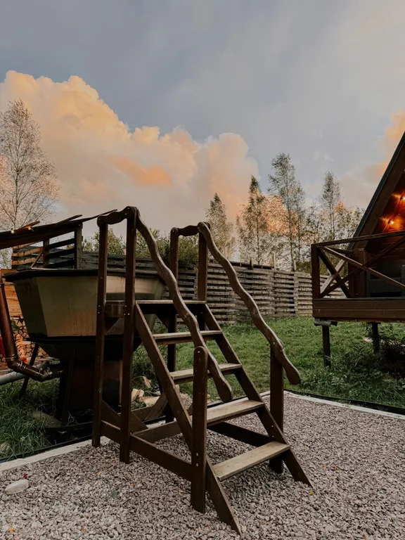 Коттедж Просторный дом A-frаmе у леса — Кискелово