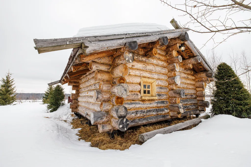 Дом в стиле Rustic с баней на дровах