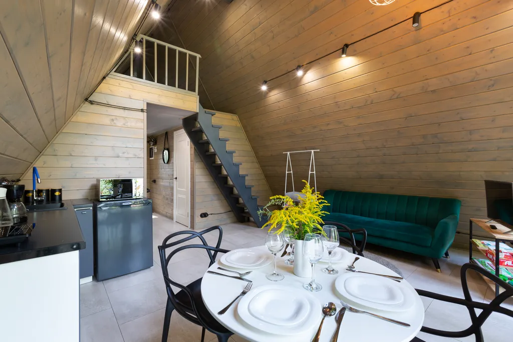 Домик 5 (A-Frame с купелью) 50 м2