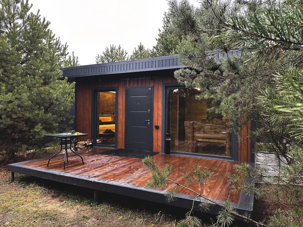 Коттедж Уютный гостевой дом с баней на дровах в сосновом лесу — Павловский Посад