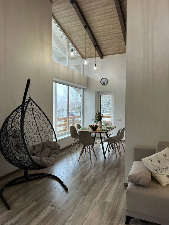 Уютный сканди коттедж с сауной