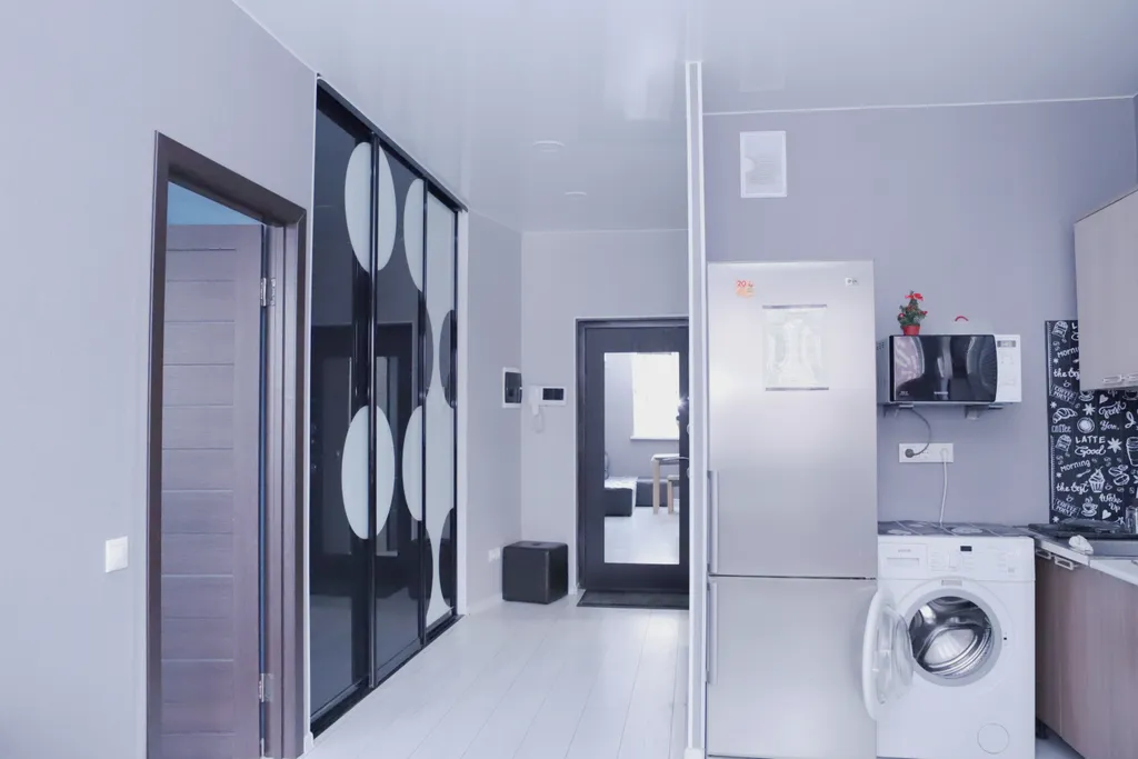 Квартира с необычной планировкой, камином и кондиционером