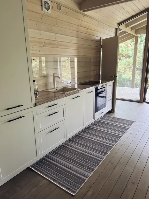 Коттедж Дубль дома с панорамными окнами на сосны — Семеновское