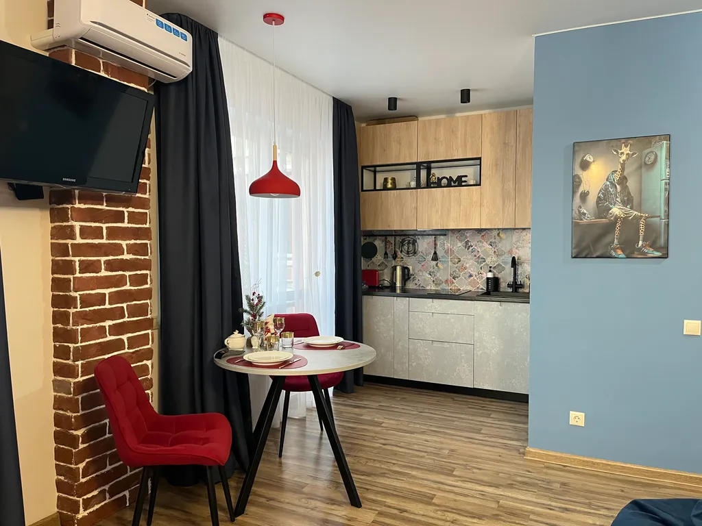 Яркий лофт центр, панорамный вид