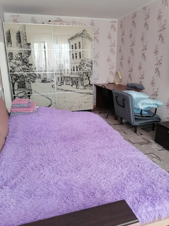 Уютная квартира в лавандовых оттенках, рядом с центром города