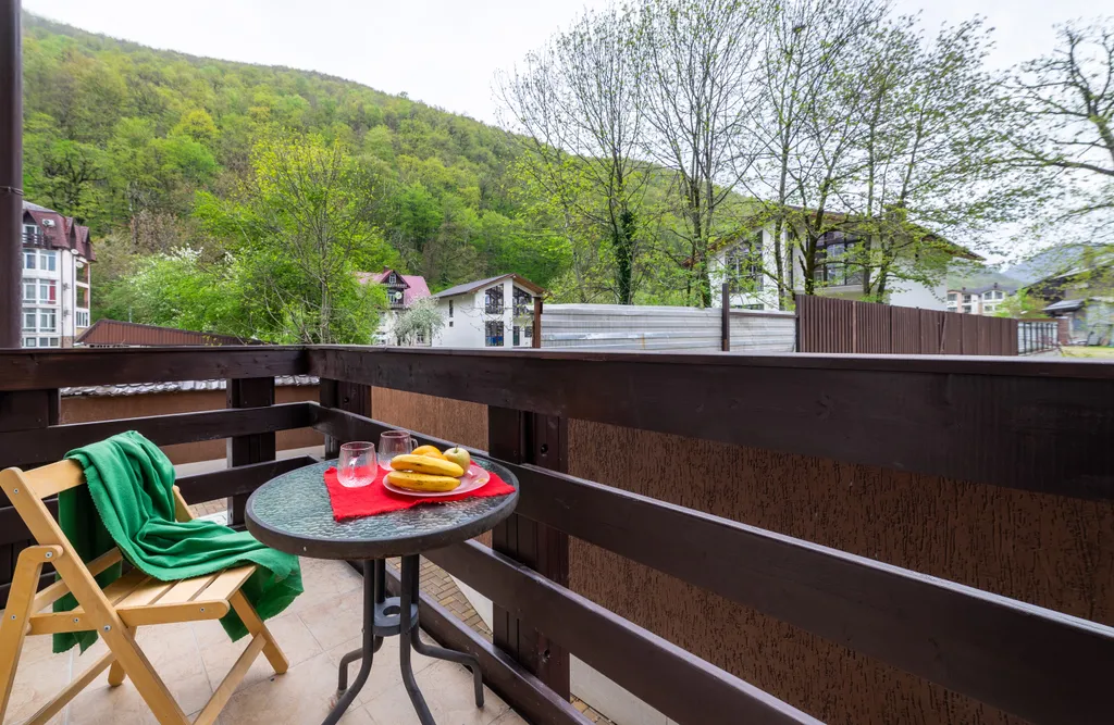 Светлая студия с 2 окнами и видом на горы