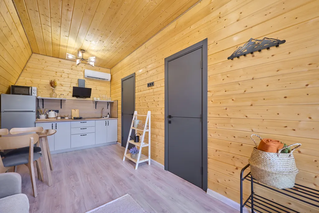 Коттедж Коттедж Уютное шале с 1 спальней + гостиная с кухней и ванной комнатой — Мезмай