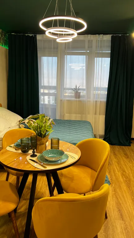 Уютная студия с дизайнерским ремонтом и сауной