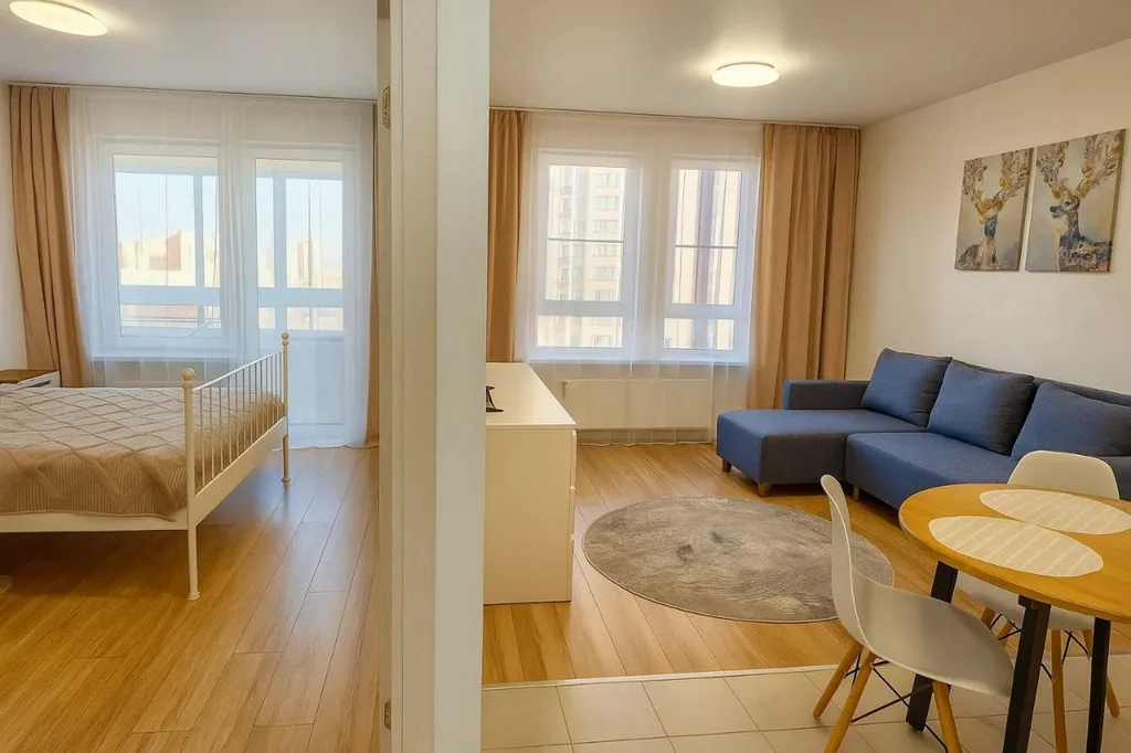 Апартаменты с красивым видом на сквер