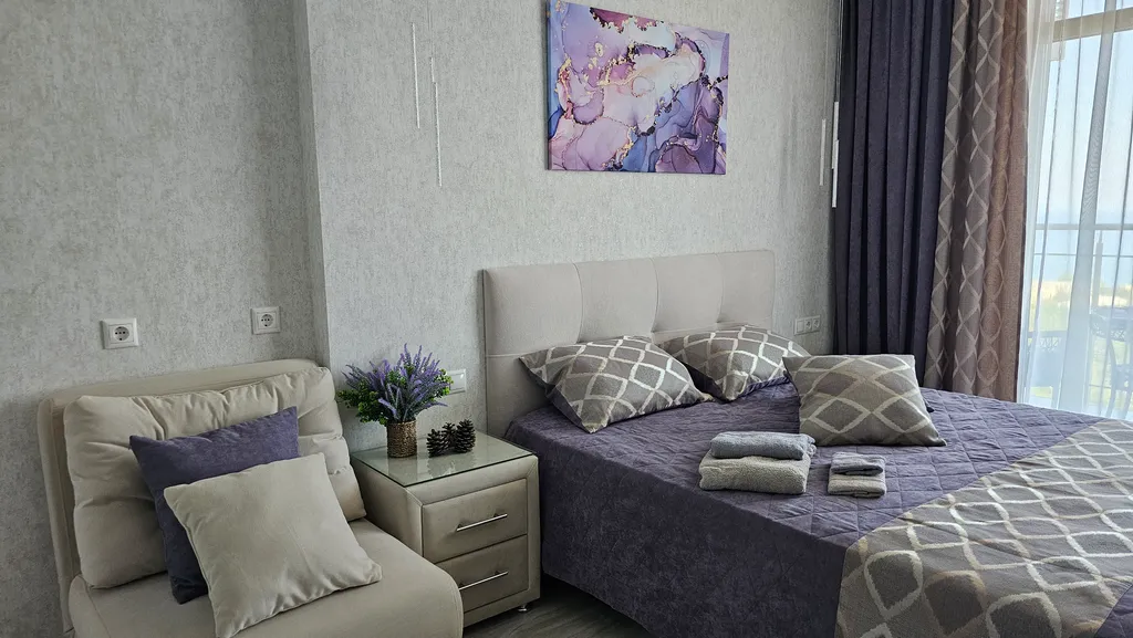 Квартира Апартаменты с двуспальной кроватью и прямым видом на море — аренда посуточно в Алушта