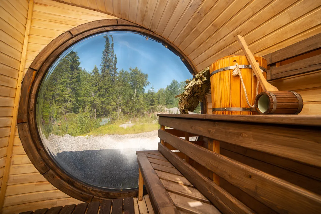 Сказочный дом для отдыха с панорамной банькой на дровах Hygge House