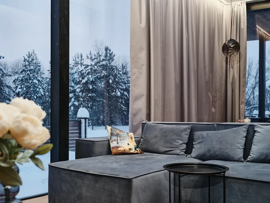 Нoвый уютный дoм с сауной у горнолыжного склона "Черника"