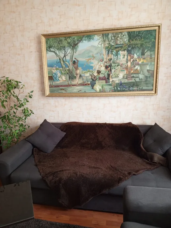 Чистая уютная с высокими потолками квартира