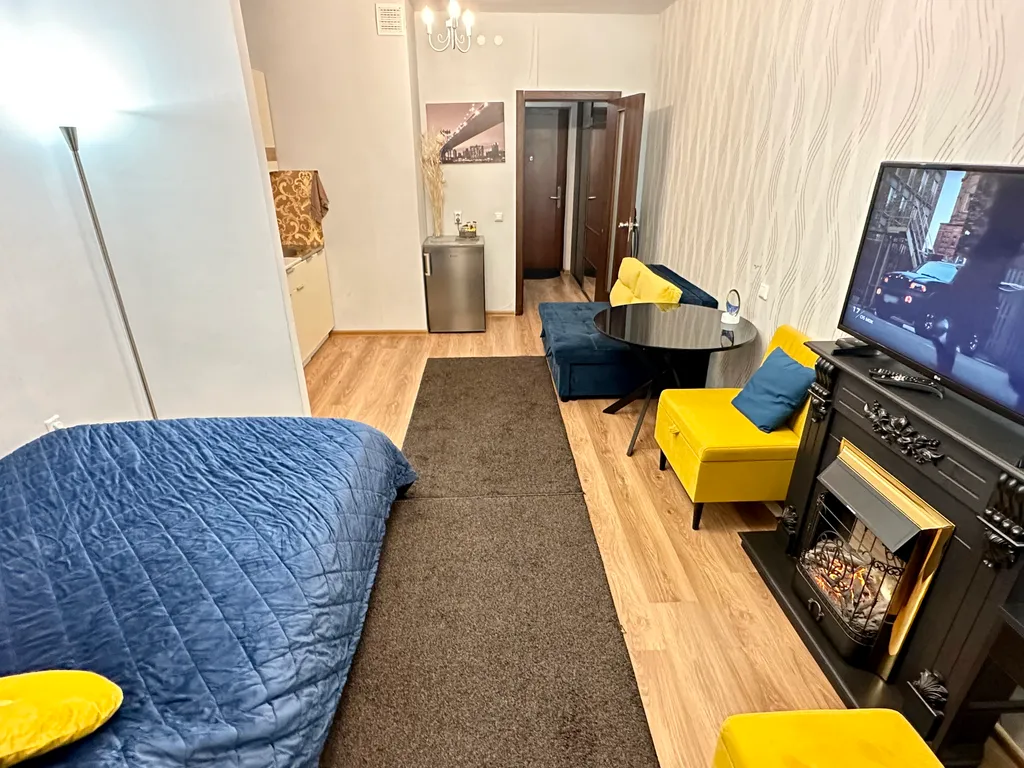 Студия с камином и кондиционером