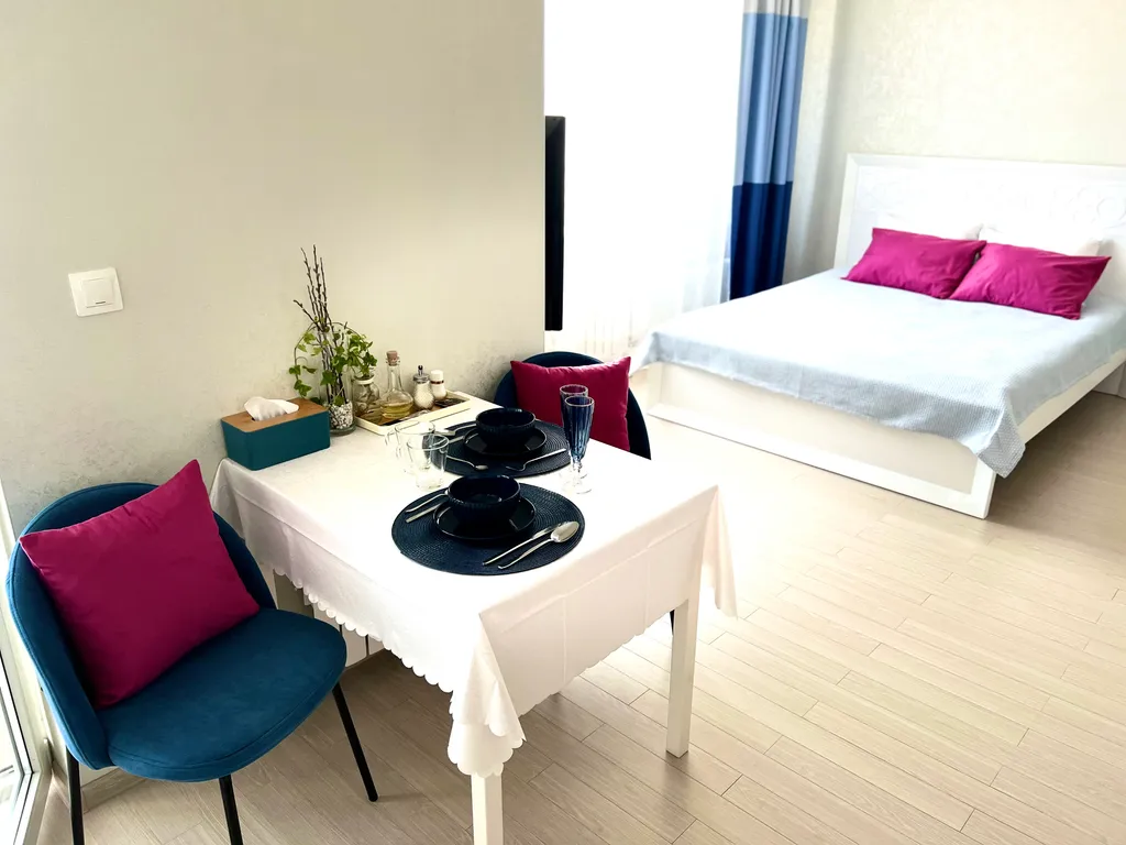 Уютная светлая квартира Аквамарин в новом развитом районе города