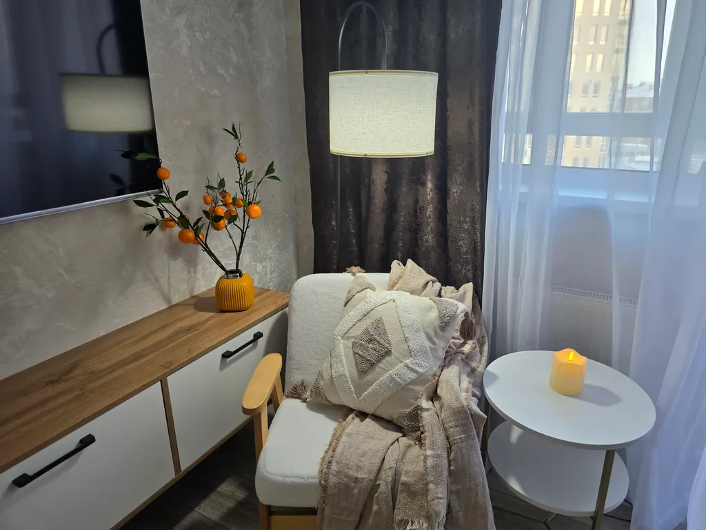 Уютная квартира с большим ТВ