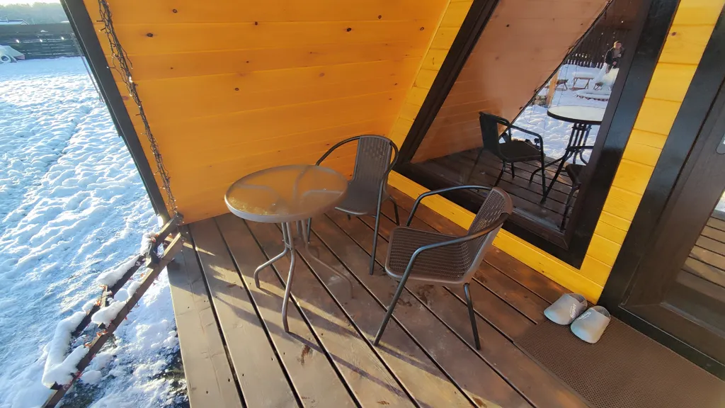 Дом А-фрейм с банным чаном