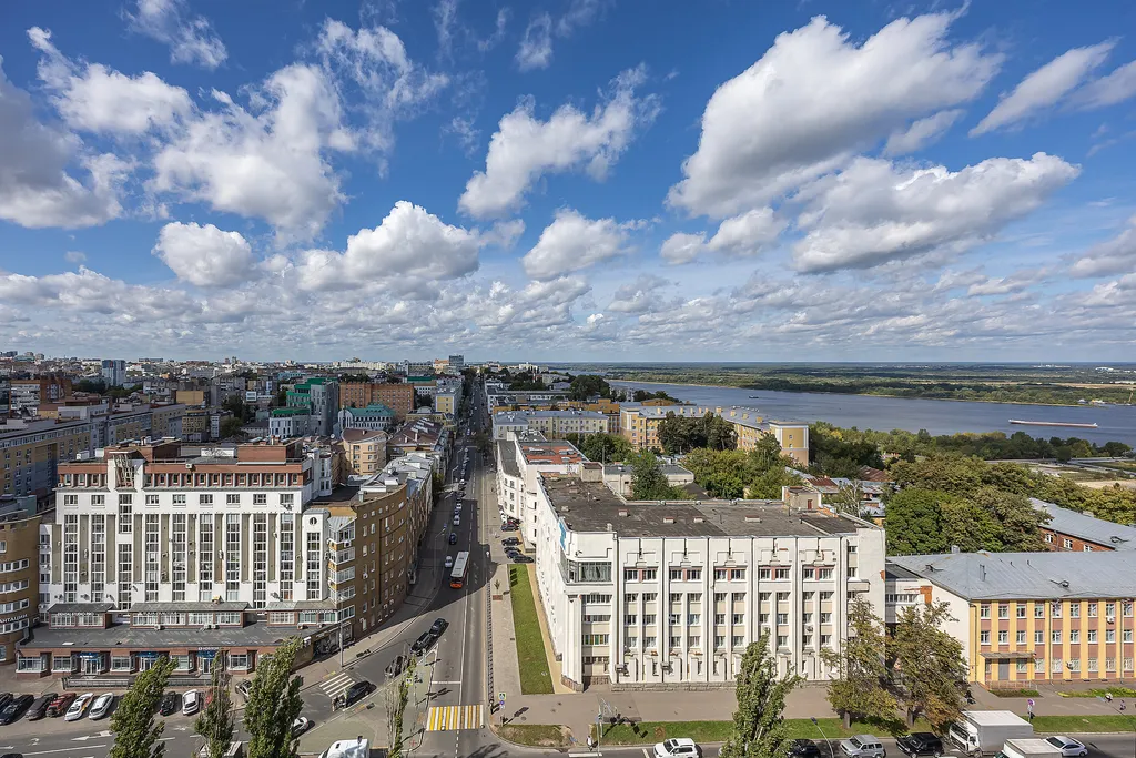 Квартира Комфортные апартаменты с панорамным видом в центре города — Нижний Новгород