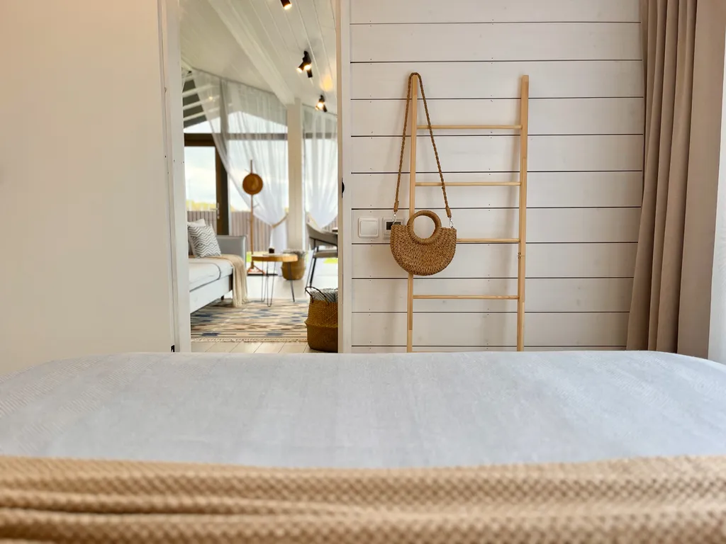 Панорамный барн в стиле Дубльдом с баней и чаном