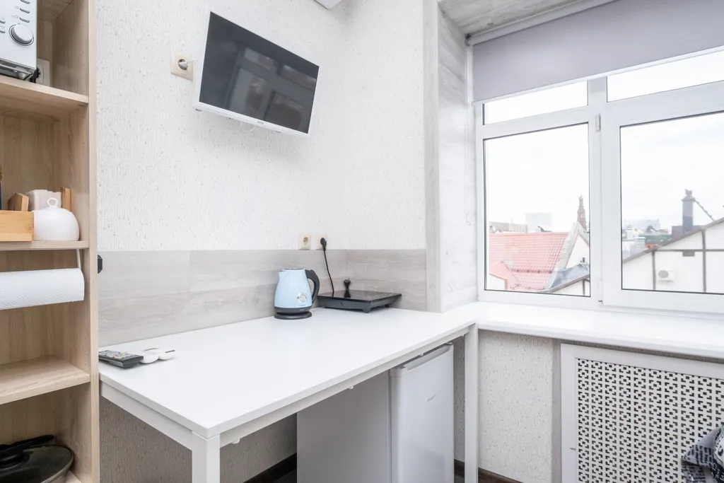 Современная студия с видом на исторический центр