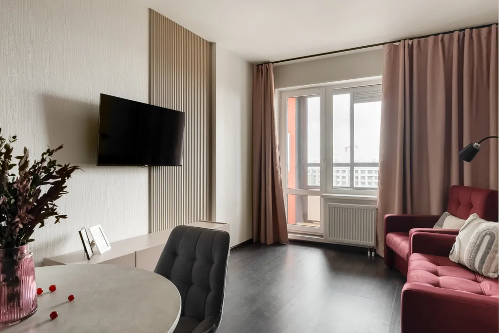 Квартира Евродвухкомнатная квартира на проспекте Будённого — Санкт-Петербург