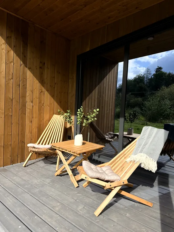 Дом в лесу с сауной в стиле барнхаус