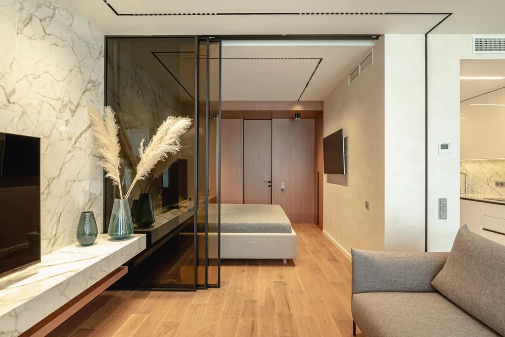 Апартамент с панорамой на море и двумя санузлами в Приморском парке