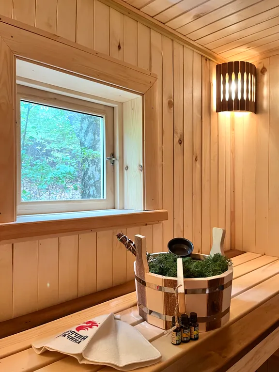 Уютный домик с баней 100'