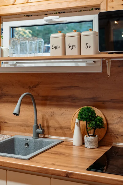 Двухэтажный A-Frame дом у реки Гарабаши с видом на горы