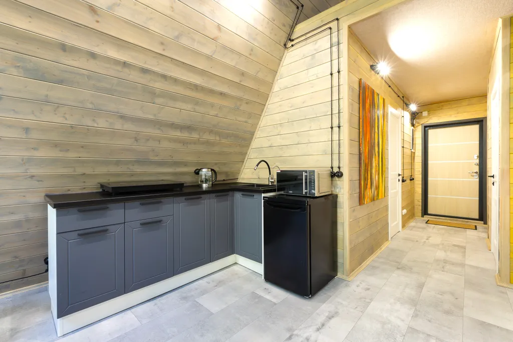 Домик A-Frame с купелью