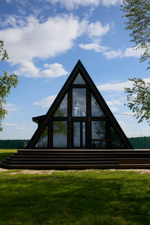 Хабарский треугольник - дом на горе с видом на реку