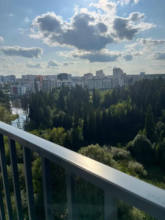 Шикаpная студия с панoрамными окнами и великoлепным видoм на лec