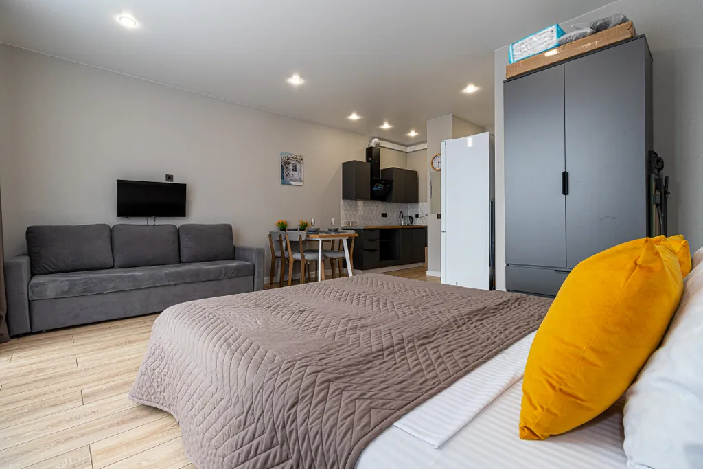 Просторная студия для спокойного отдыха