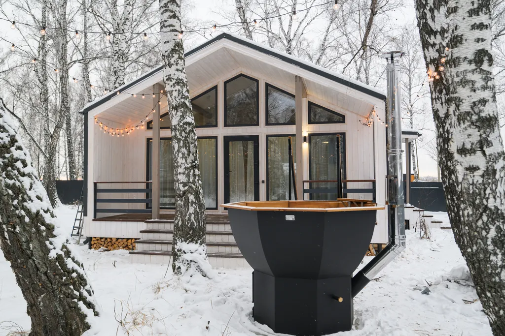Дом в лесу с Банным чаном у озера