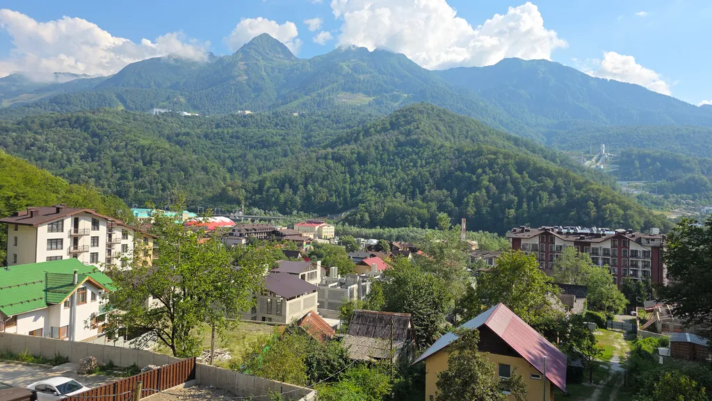 Панорамный двухместный апартамент комфорт с кухней и балконом