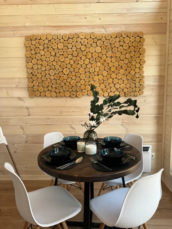 Уютный дом в стиле Барнхаус с чаном у леса, у нас есть баня.