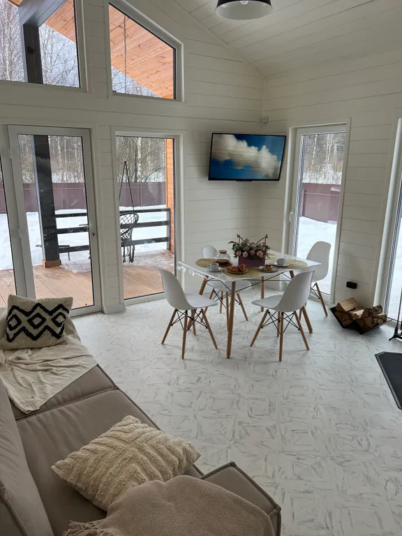 Коттедж Коттедж Барнхаус с камином и сауной на Новой Риге — Телепнево