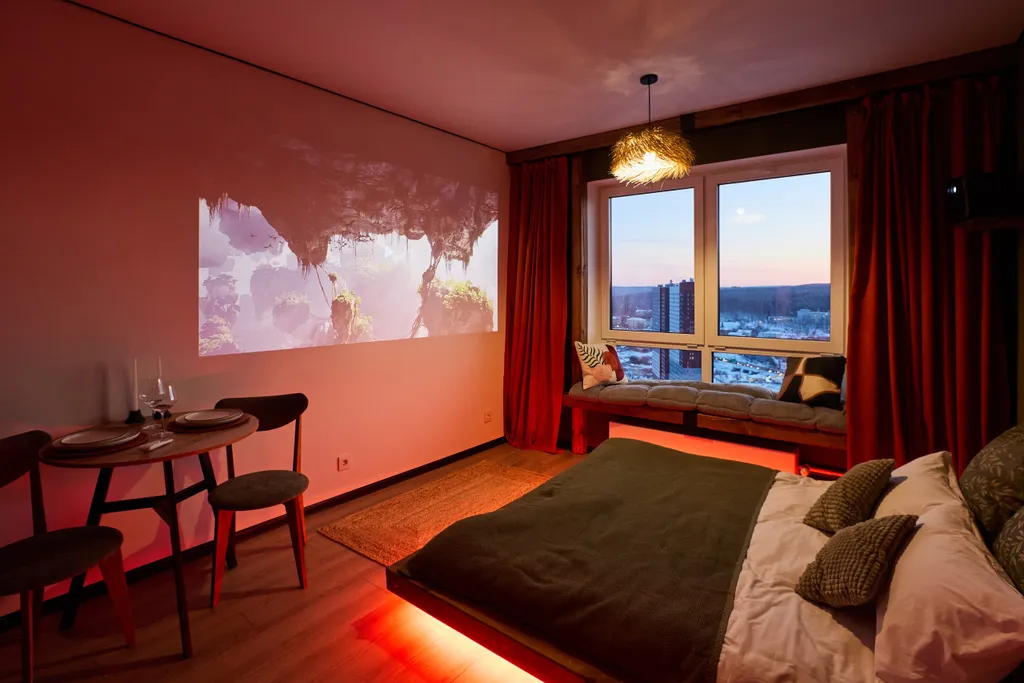 Квартира Квартира Романтичная студия с панорамным видом — Екатеринбург